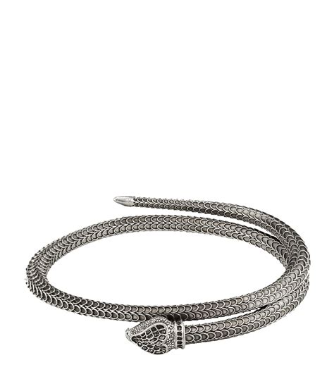 Gucci Sterling Silver Garden Snake Bracelet 